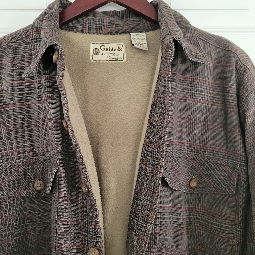 Vintage Canyon Guide & Outfitters Flannel fleece Lined Shacket Men's size L
